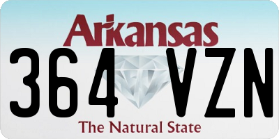 AR license plate 364VZN