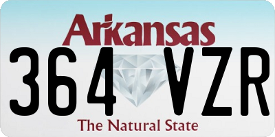 AR license plate 364VZR