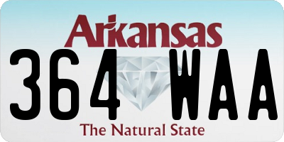 AR license plate 364WAA