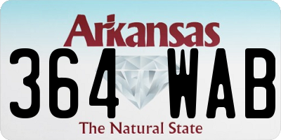 AR license plate 364WAB