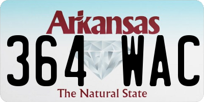 AR license plate 364WAC