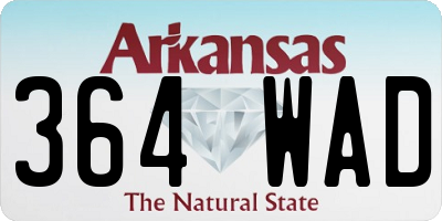 AR license plate 364WAD