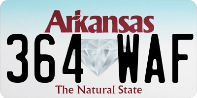AR license plate 364WAF