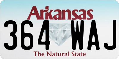 AR license plate 364WAJ