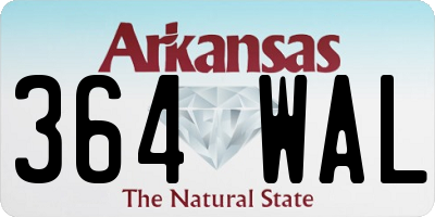AR license plate 364WAL