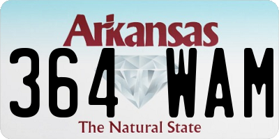 AR license plate 364WAM