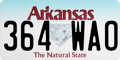 AR license plate 364WAO