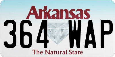 AR license plate 364WAP
