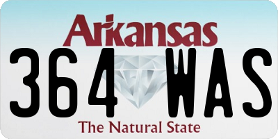 AR license plate 364WAS