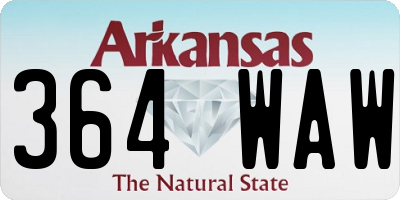AR license plate 364WAW