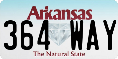 AR license plate 364WAY