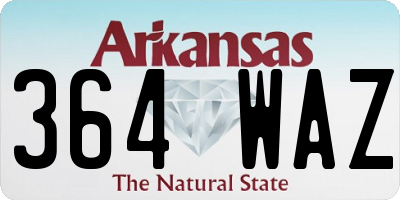 AR license plate 364WAZ