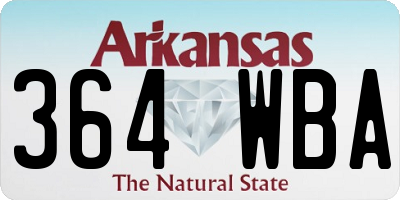AR license plate 364WBA