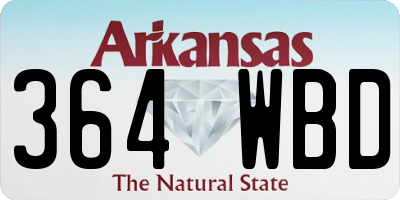 AR license plate 364WBD