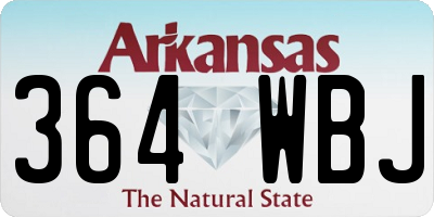 AR license plate 364WBJ