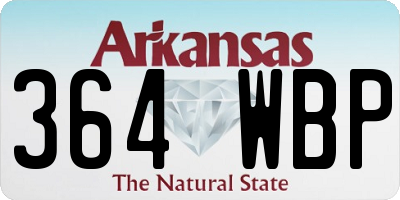 AR license plate 364WBP