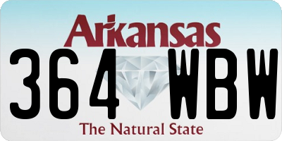 AR license plate 364WBW