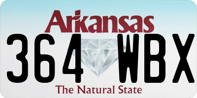AR license plate 364WBX