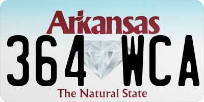 AR license plate 364WCA