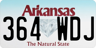 AR license plate 364WDJ