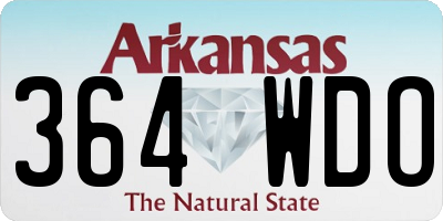 AR license plate 364WDO