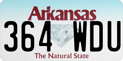 AR license plate 364WDU