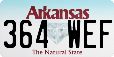 AR license plate 364WEF