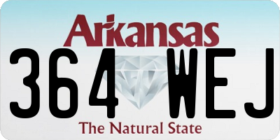 AR license plate 364WEJ