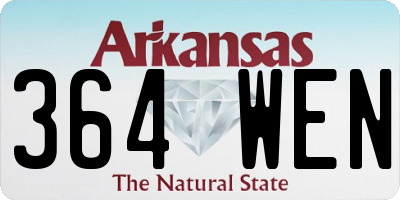 AR license plate 364WEN