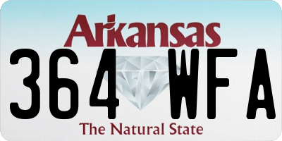 AR license plate 364WFA