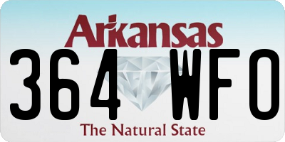 AR license plate 364WFO