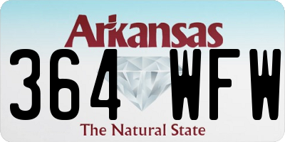 AR license plate 364WFW