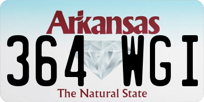 AR license plate 364WGI