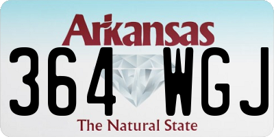AR license plate 364WGJ