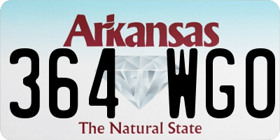 AR license plate 364WGO