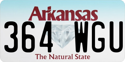 AR license plate 364WGU
