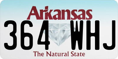 AR license plate 364WHJ