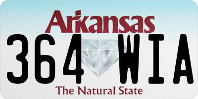 AR license plate 364WIA