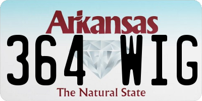 AR license plate 364WIG