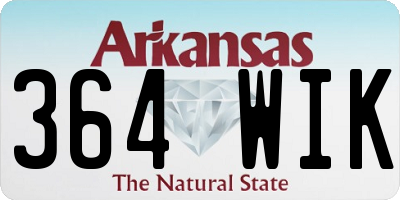 AR license plate 364WIK