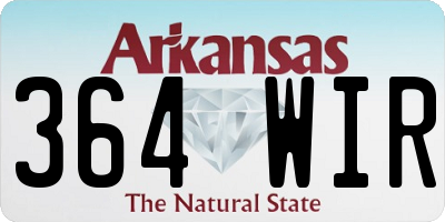AR license plate 364WIR