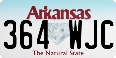 AR license plate 364WJC