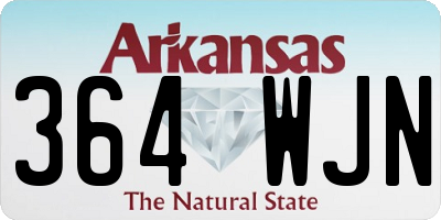 AR license plate 364WJN