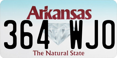AR license plate 364WJO