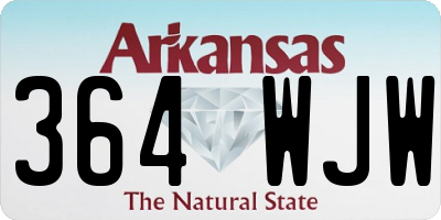 AR license plate 364WJW