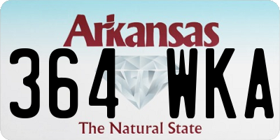 AR license plate 364WKA