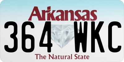 AR license plate 364WKC