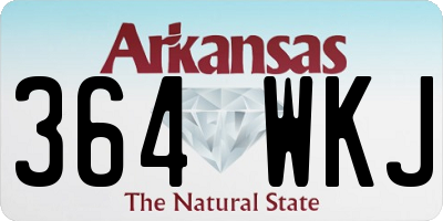 AR license plate 364WKJ