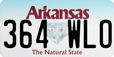 AR license plate 364WLO