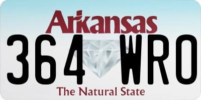 AR license plate 364WRO